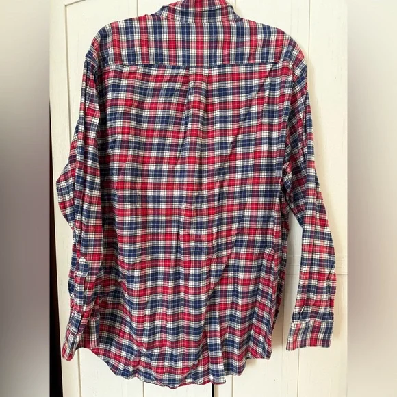 Vineyard Vines Cotton Flannel Button Shirt Blue/Red/White Plaid; Men’s XXL - Picture 4 of 5